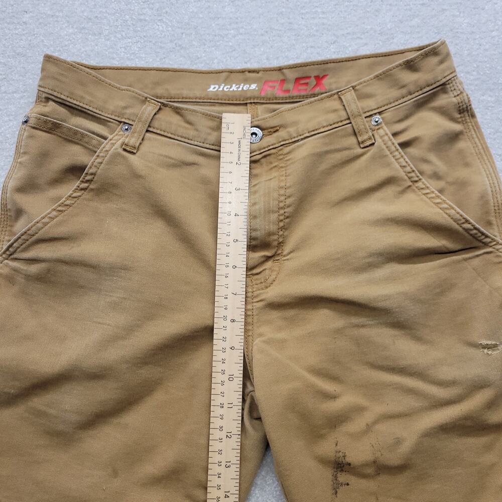 Dickies Flex Work Shorts Mens 32 Brown Carpenter Utility Stretch Canvas - Picture 5 of 9